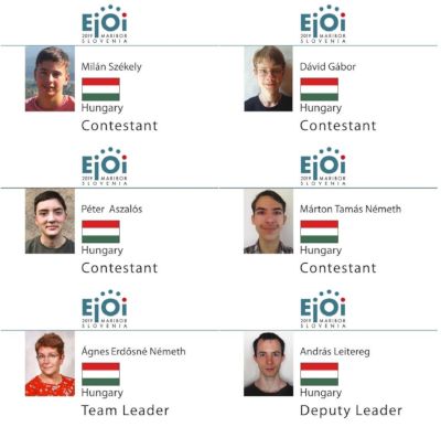 EJOI magyar csapat, 2019