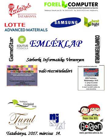 1. Sárberki Informatika Verseny - plakát