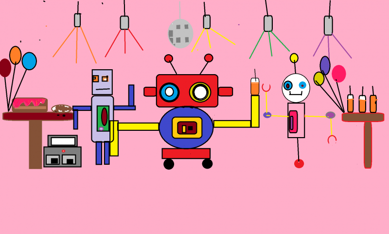 Robot gyermekrajz