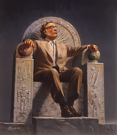 Illusztráció Isaac Asimovról - forrás: Wikipédia