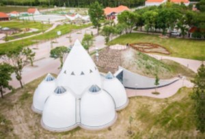 A kiállítóház felülnézetben