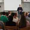 Április 12-én megnyílt a Kaposvári Táncsics Gimnáziumban a Neumann 120 vándorkiállításunk