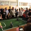 Robotszínház is volt a robotfoci-meccsek mellett a Magyar Ifjúsági Robot Kupa nyíregyházi ligáján